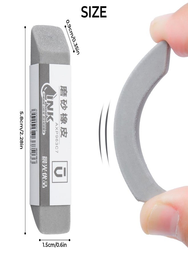 ام اند جي مجموعة ممحاة رملية من إم آند جي، عبوة من 10 ممحاة، ممحاة أقلام حبر جاف وأقلام تلوين، متينة وقابلة للحمل للطلاب والمكاتب (رمادي) - Image 2